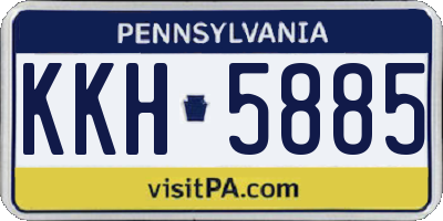 PA license plate KKH5885