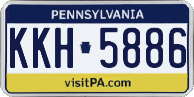 PA license plate KKH5886