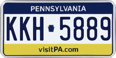 PA license plate KKH5889