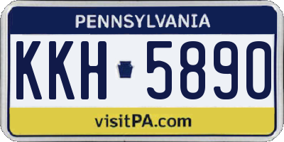 PA license plate KKH5890