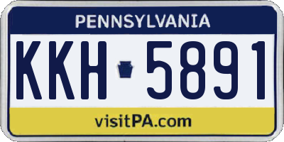 PA license plate KKH5891