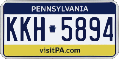 PA license plate KKH5894