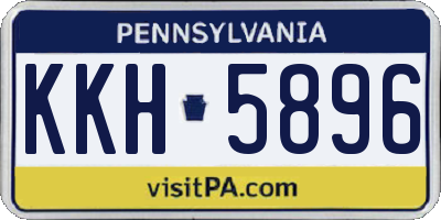 PA license plate KKH5896