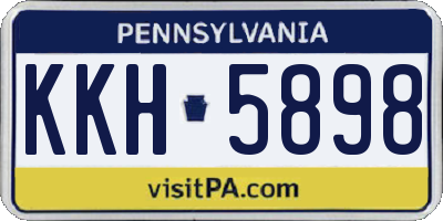 PA license plate KKH5898