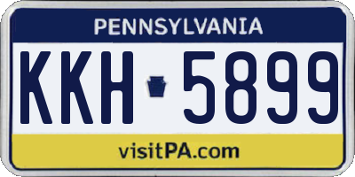 PA license plate KKH5899