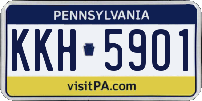 PA license plate KKH5901