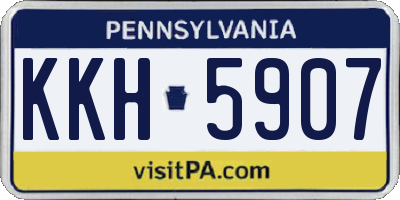 PA license plate KKH5907