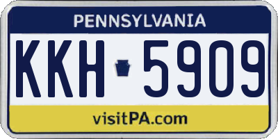 PA license plate KKH5909