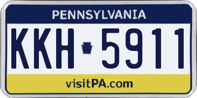 PA license plate KKH5911