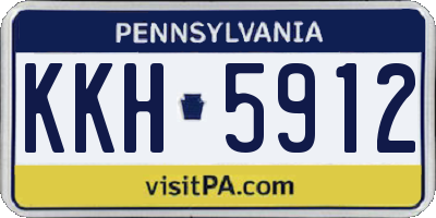 PA license plate KKH5912