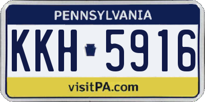 PA license plate KKH5916