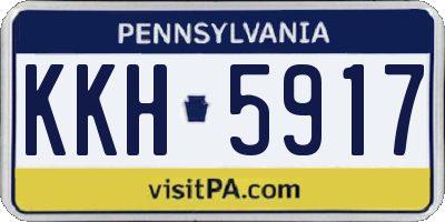 PA license plate KKH5917