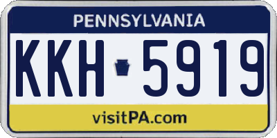 PA license plate KKH5919
