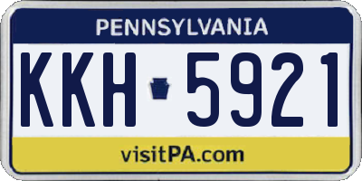PA license plate KKH5921