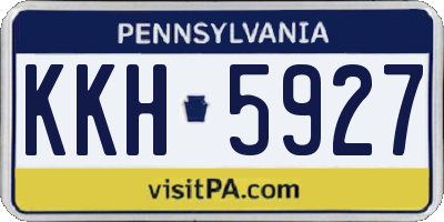PA license plate KKH5927