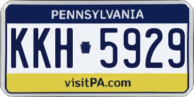 PA license plate KKH5929