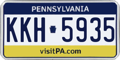 PA license plate KKH5935