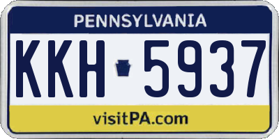 PA license plate KKH5937