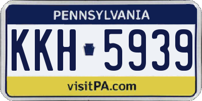 PA license plate KKH5939