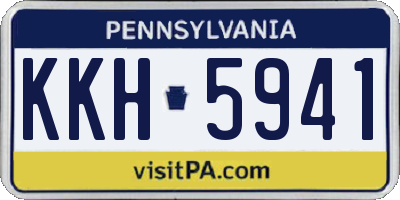 PA license plate KKH5941