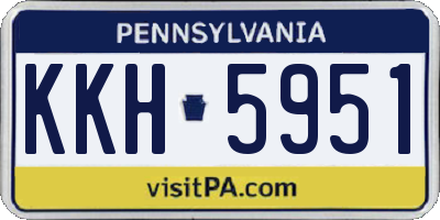 PA license plate KKH5951
