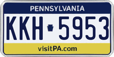 PA license plate KKH5953