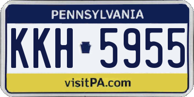 PA license plate KKH5955