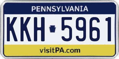PA license plate KKH5961