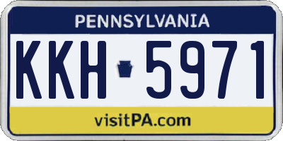 PA license plate KKH5971