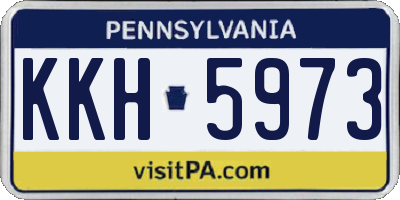 PA license plate KKH5973