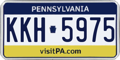 PA license plate KKH5975