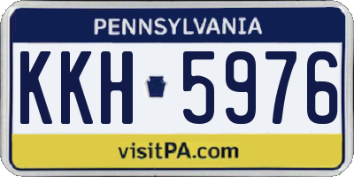 PA license plate KKH5976