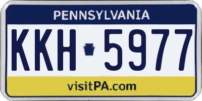 PA license plate KKH5977