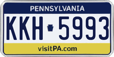 PA license plate KKH5993