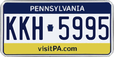 PA license plate KKH5995