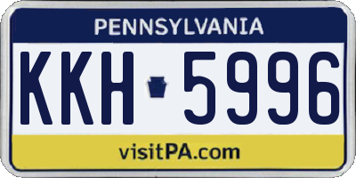PA license plate KKH5996