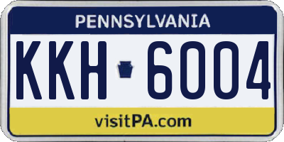 PA license plate KKH6004