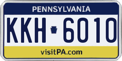 PA license plate KKH6010