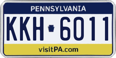 PA license plate KKH6011