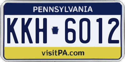 PA license plate KKH6012