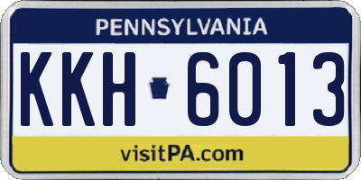 PA license plate KKH6013