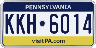 PA license plate KKH6014