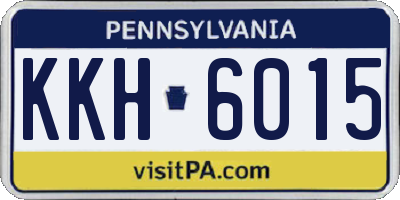 PA license plate KKH6015