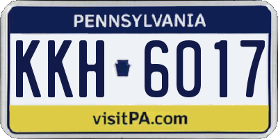 PA license plate KKH6017