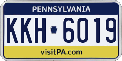 PA license plate KKH6019