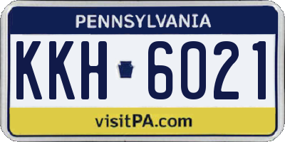 PA license plate KKH6021