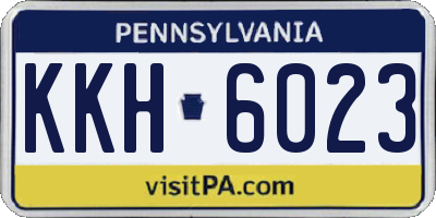 PA license plate KKH6023