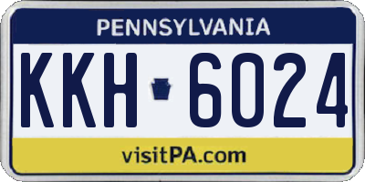 PA license plate KKH6024