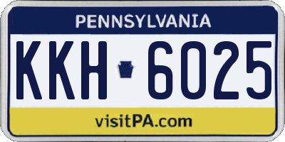 PA license plate KKH6025
