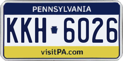 PA license plate KKH6026